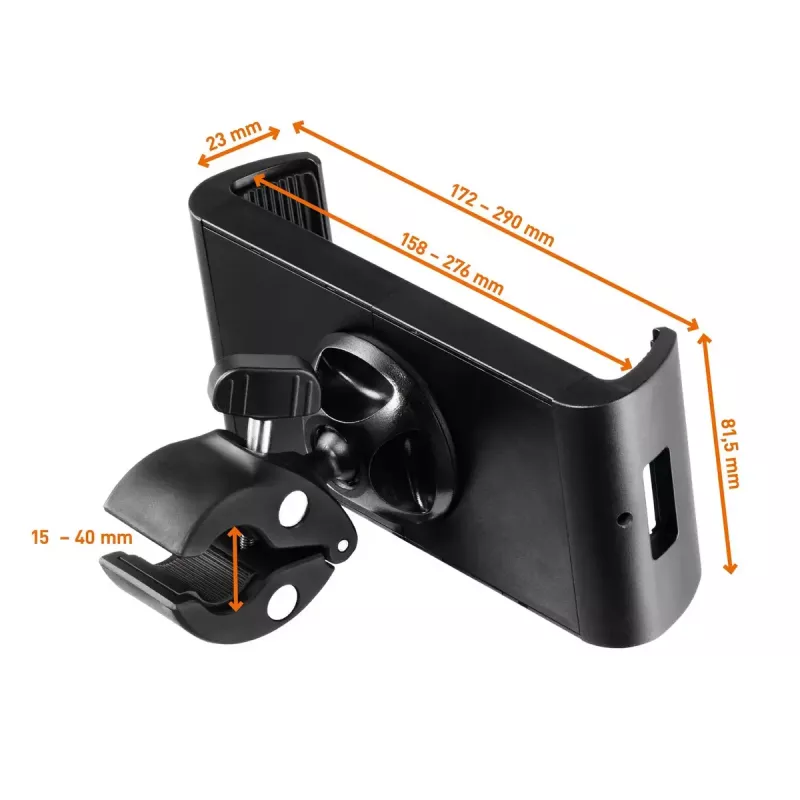 Passiivinen teline Durable Tought Clamp XL tietokone matkapuhelin älypuhelin tabletti UMPC musta