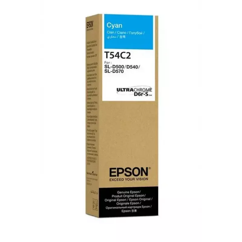 Epson T54C Cyan-mustepullo, 70 ml, alkuperäinen (C13T54C220)