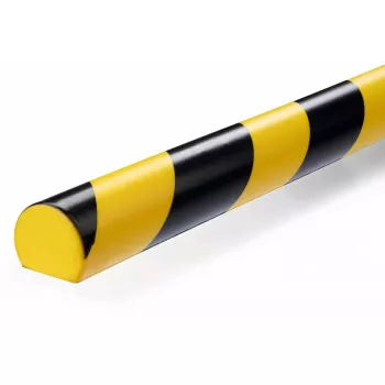 Durable S32R muoviprofiili pyöristetty musta keltainen 1 000 mm