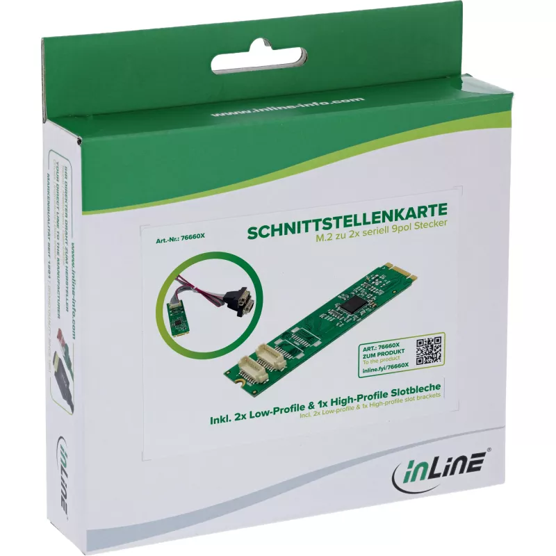 InLine 76660X sisäinen sarjasovitin M.2 liitin 4 Gbit/s