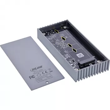 Ulkoinen USB4-kotelo InLine 00031J — USB-C - M.2 NVMe SSD, 40 Gb/s, alumiini