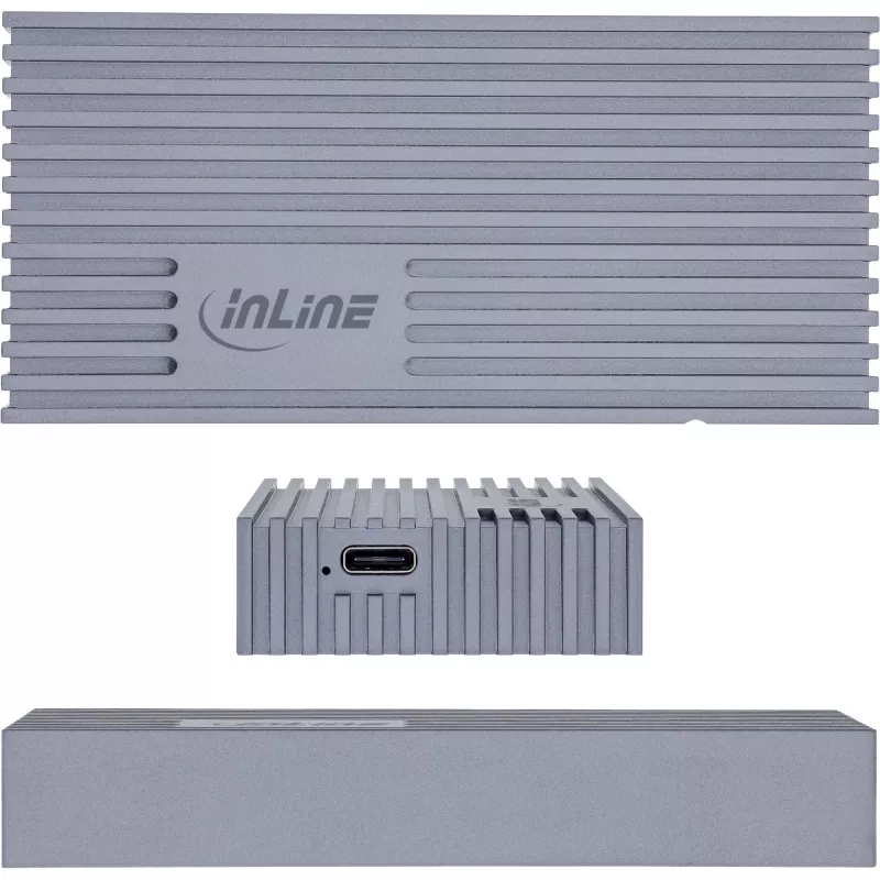 Ulkoinen USB4-kotelo InLine 00031J — USB-C - M.2 NVMe SSD, 40 Gb/s, alumiini