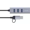InLine 33380S USB-keskitin USB 3.2 Gen 1 (3.1 Gen 1) Type-A + Type-C 5000 Mbit/s harmaa