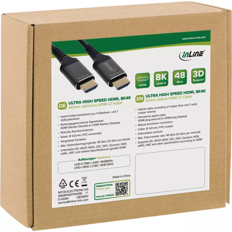 InLine 17950X HDMI-kaapeli 50 m HDMI tyyppi A (Standard) musta