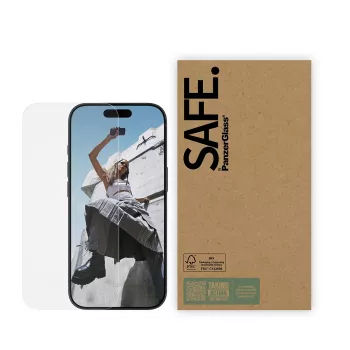 Näytönsuoja PanzerGlass SAFE by iPhone 17 / iPhone 17 Pro / iPhone 16 Pro — Ultra‑Wide Fit, karkaistu lasi, 10 kpl:n pakkaus