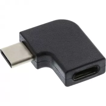 InLine USB 3.2 Gen.2 -adapteri, USB-C -pistoke / USB-C -liitäntä, kulmamalli