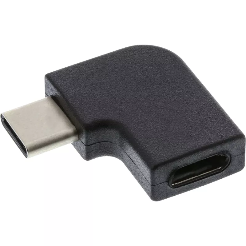 InLine USB 3.2 Gen.2 -adapteri, USB-C -pistoke / USB-C -liitäntä, kulmamalli