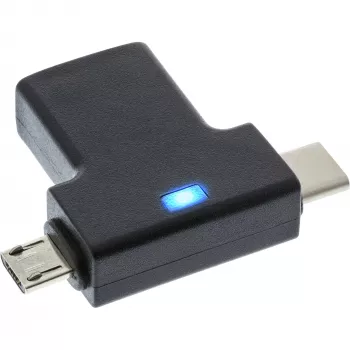 InLine USB 3.1/2.0 OTG T -adapteri, USB-C -pistoke tai Micro-USB A -liitäntään