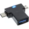InLine USB 3.1/2.0 OTG T -adapteri, USB-C -pistoke tai Micro-USB A -liitäntään