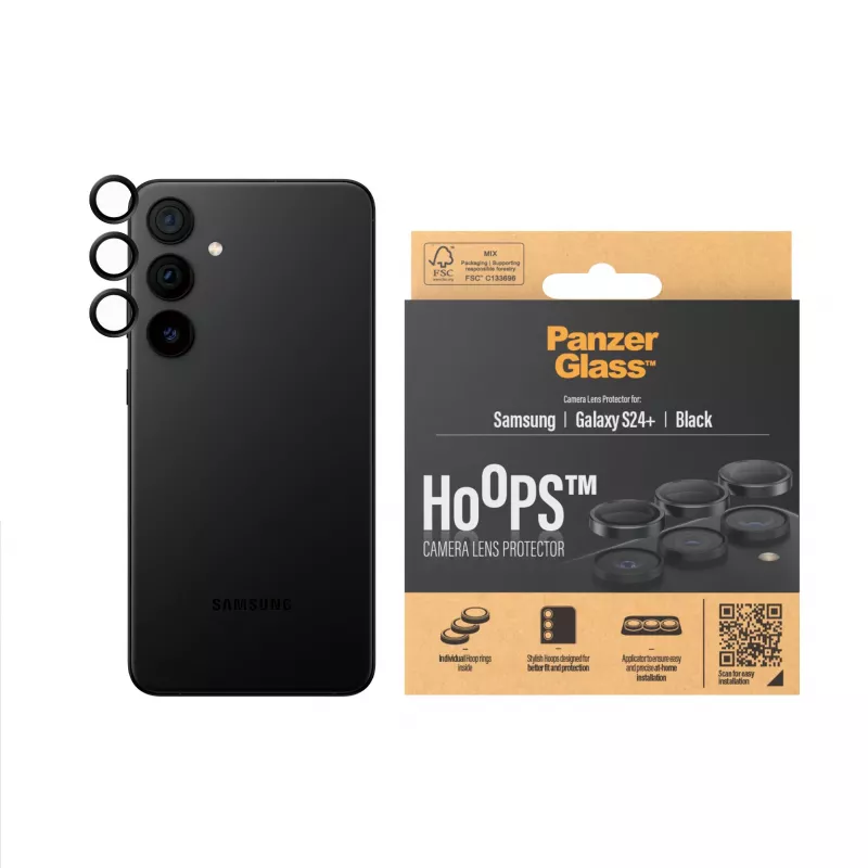 Kameransuojus PanzerGlass Hoops Samsung Galaxy S24 Plus musta