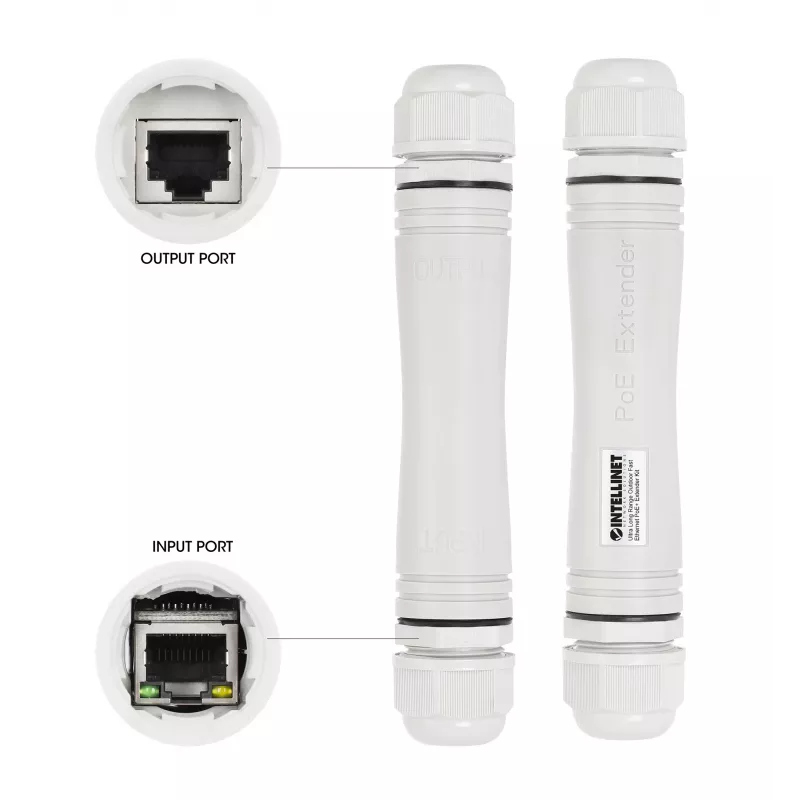 Intellinet Ultra Long Range Outdoor Fast Ethernet PoE+ -jatkosarja 1000 m 95 W IP67