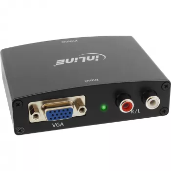 InLine muunnin VGA + audio HDMI-tuloon VGA- ja RCA-audiolähtöön
