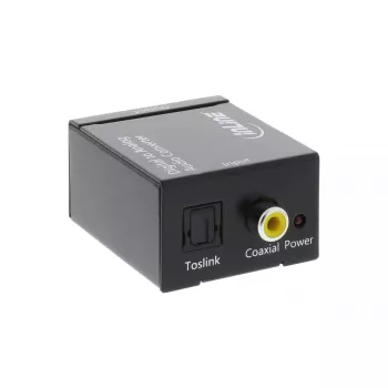 InLine audiomuunnin digitaalisesta analogiseen tulo Toslink tai RCA lähtö 2x RCA stereo