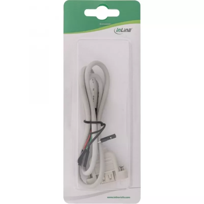 USB 2.0 -sovitinkaapeli InLine 33440F 0,60 m USB A naaras / header-liitäntä