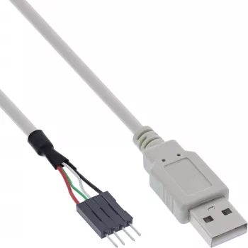 InLine USB 2.0 -sovitinkaapeli naaras Type-A / piikkirima-uros, 0,40 m