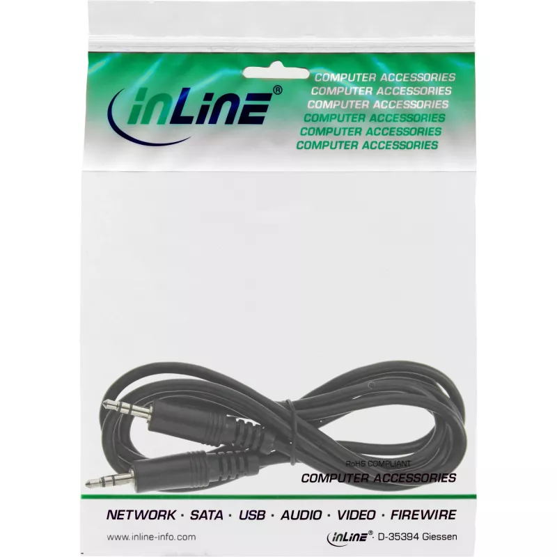 InLine audiokaapeli 3,5 mm plugi/plugi 1,5 m