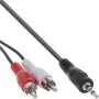 Audiokaapeli 2x RCA-uros / 3,5 mm stereoplugi 1,5 m InLine 89939S