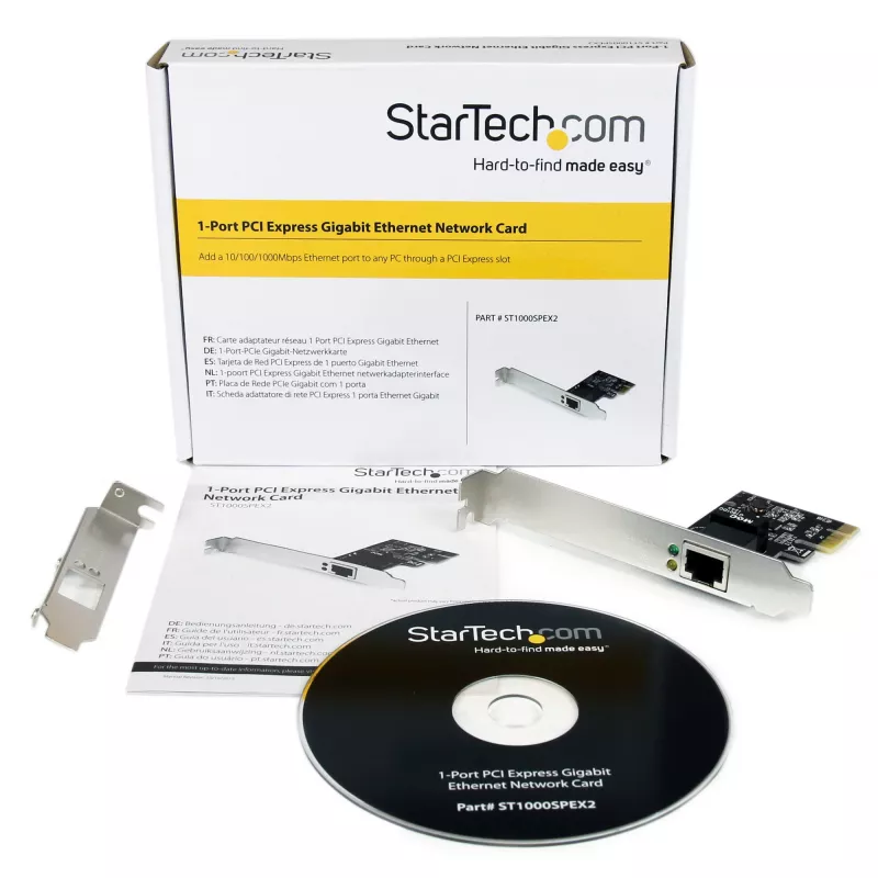 StarTech.com 1 portin PCI Express PCIe Gigabit-verkkopalvelinsovitin NIC-kortti – Dual Profile