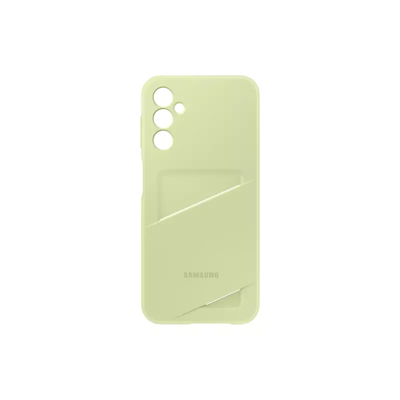 Samsung EF-OA146 korttitaskullinen takakuori Galaxy A14 / A14 5G -puhelimille, TPU, lime