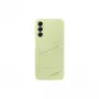 Samsung EF-OA146 korttitaskullinen takakuori Galaxy A14 / A14 5G -puhelimille, TPU, lime