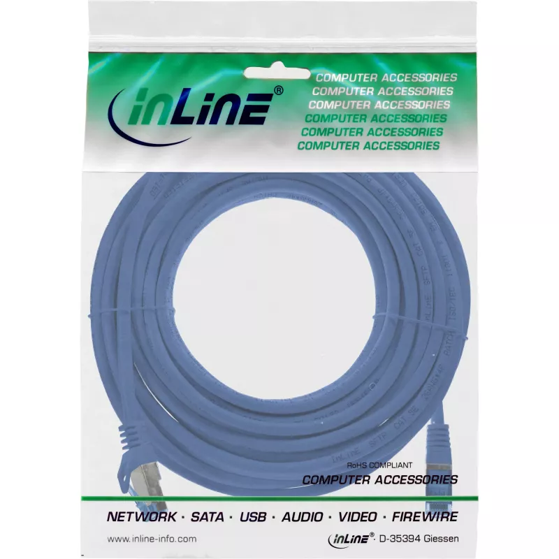 InLine 72607B verkkokaapeli sininen 7,5 m Cat6a S/FTP (S-STP)