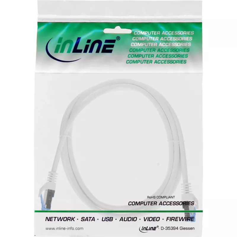 InLine 72614W verkkokaapeli valkoinen 1,5 m Cat6a S/FTP (S-STP)