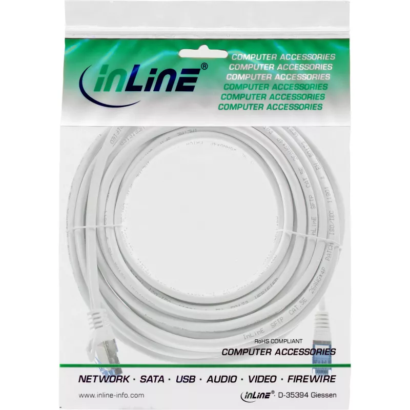 InLine 72605W verkkokaapeli valkoinen 5 m Cat6a S/FTP (S-STP)