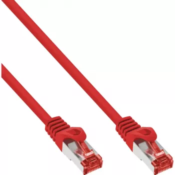 InLine B-76402R Bulk-pakkaus, 40 patch-kaapelia, S/FTP PiMf, Cat.6, 250 MHz, PVC, kupari, punainen