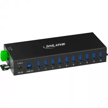 InLine 35396C USB-keskitin USB 3.2 Gen 1 (3.1 Gen 1) Type-B 5000 Mbit/s musta