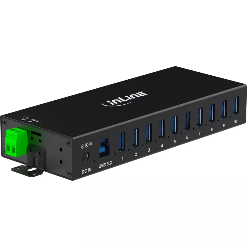 InLine 35396C USB-keskitin USB 3.2 Gen 1 (3.1 Gen 1) Type-B 5000 Mbit/s musta