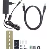 InLine 35396A USB 3.2 Gen 1 -teollisuushubi, 4x USB-A, USB-B-isäntäportti, 5 Gbit/s, alumiinikotelo, musta, virtalähteellä