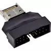 InLine 33446T kaapeliadapteri USB Type-E Key A, 20-napainen USB 3.0 header, 19-napainen musta