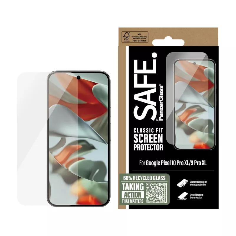 PanzerGlass SAFE. by ® näytönsuojakalvo Google Pixel 10 Pro XL | 9 Pro XL | Classic Fit