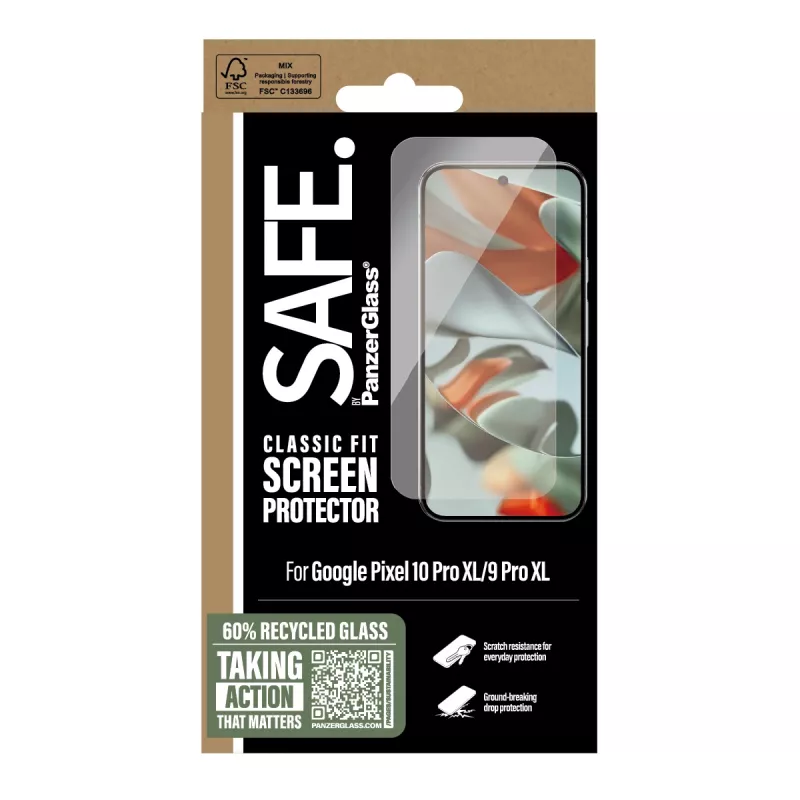 PanzerGlass SAFE. by ® näytönsuojakalvo Google Pixel 10 Pro XL | 9 Pro XL | Classic Fit