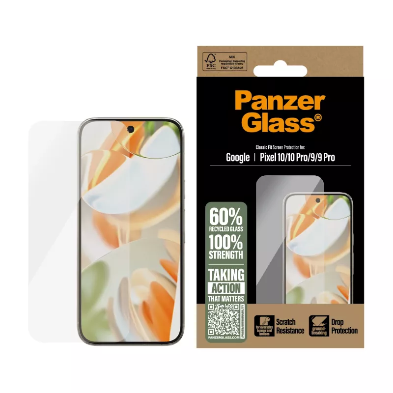 PanzerGlass ® näytönsuojakalvo Google Pixel 10 | 10 Pro 5G | 9 5G | 9 Pro 5G | Classic Fit