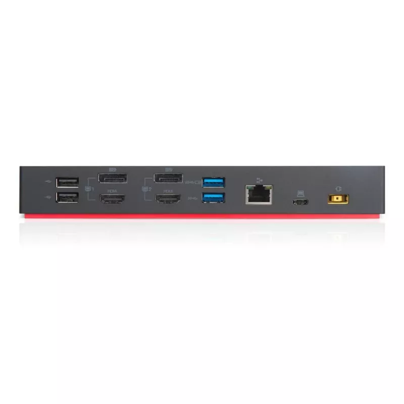 Lenovo 40AF0135US ThinkPad Hybrid USB-C ja USB-A -telakointiasema, 2x HDMI, 2x DP, 1GbE, 135 W, US