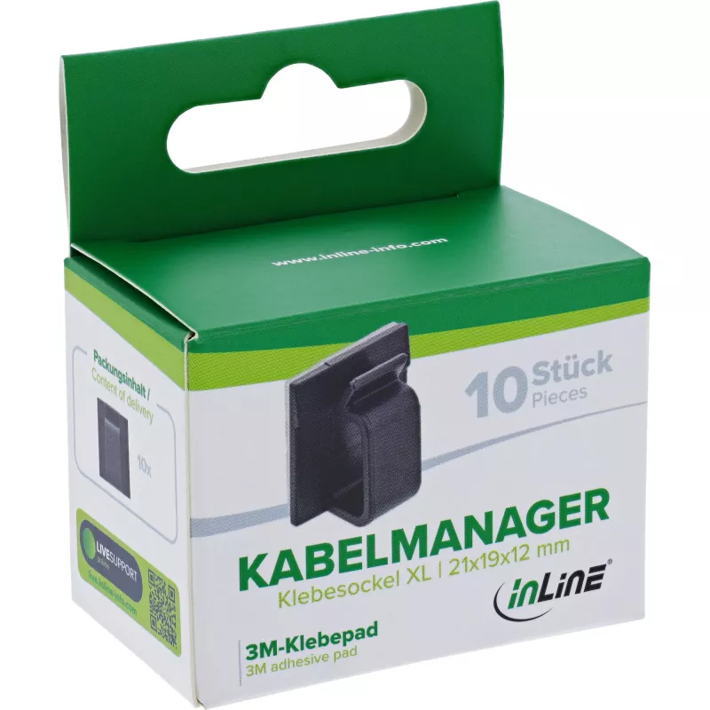 InLine 59971F kaapelinhallinta yleismalli kaapelipidike musta 10 kpl