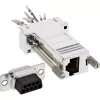 InLine adapteri DB9 naaras / RJ45 8P8C naaras metalloitu kotelo 68889L