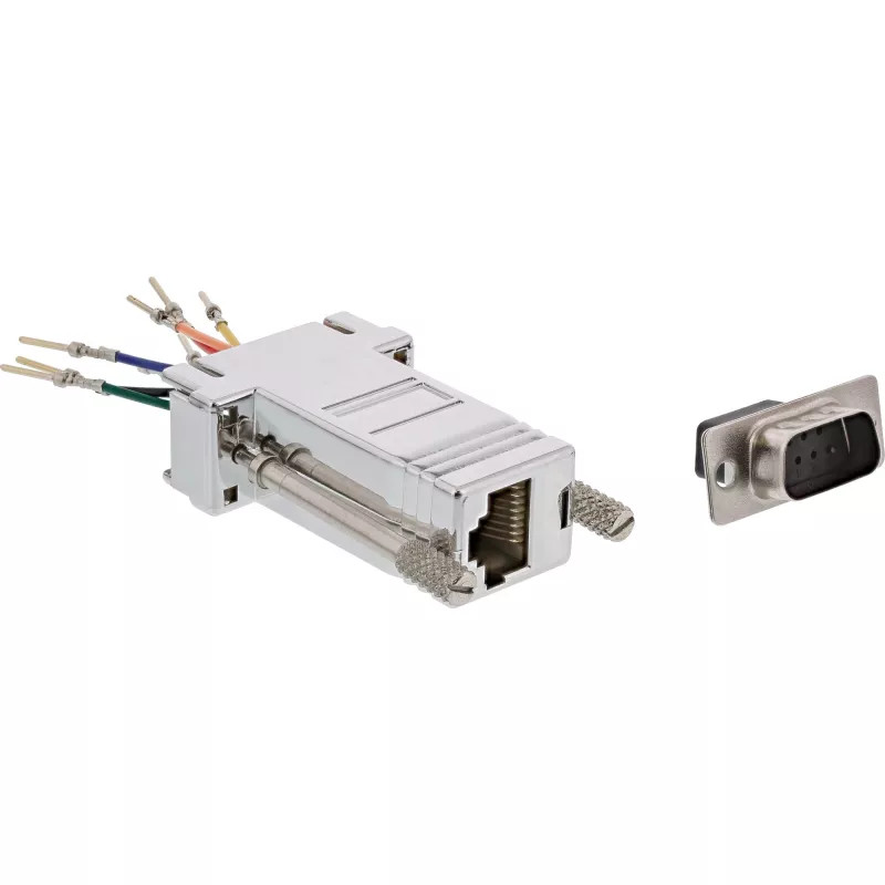InLine adapteri 9-pin Sub-D uros RJ45 naaras metalloitu 68889M