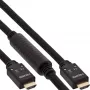 InLine HDMI-aktiivikaapeli, HDMI-High Speed Ethernetillä, M/M, nylonpunos, 25 m