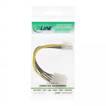 InLine emolevyn virtalähdesovitin ATX 2.0/EPS 8-pin / 12V ATX1.3 4-pin 0,15 m