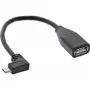 InLine Micro USB OTG -adapterikaapeli Micro-B-uros kulmikas USB A -naaras 0,1 m