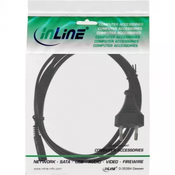 InLine virtajohto, Euro-pistoke / Euro8-pistoke, musta, 1 m