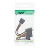 InLine SATA-virtasovitinkaapeli uros-liitin naarasliittimeen 2x SATA + 4-pin Molex-virtaliitäntä
