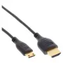 InLine High Speed HDMI -kaapeli Ethernetillä, AM/CM, erittäin ohut, musta/kulta, 1 m