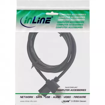 InLine High Speed HDMI -kaapeli Ethernetillä, AM/DM, erittäin ohut, musta/kulta, 0,5 m