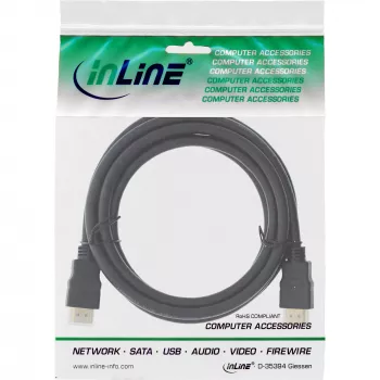 InLine High Speed HDMI -kaapeli Ethernetillä Premium 4K2K uros/uros musta 2,5 m