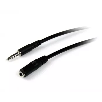 StarTech.com 2 m 3,5 mm 4-napainen TRRS kuulokemikrofonin jatkokaapeli – uros/naaras