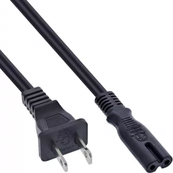 InLine Japani Euro8 IEC-C7 virtajohto, musta, 1,8 m