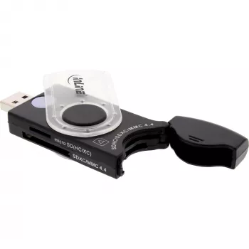 InLine USB 3.0 kannettava kortinlukija 2 korttipaikalla SD SDHC SDXC microSD